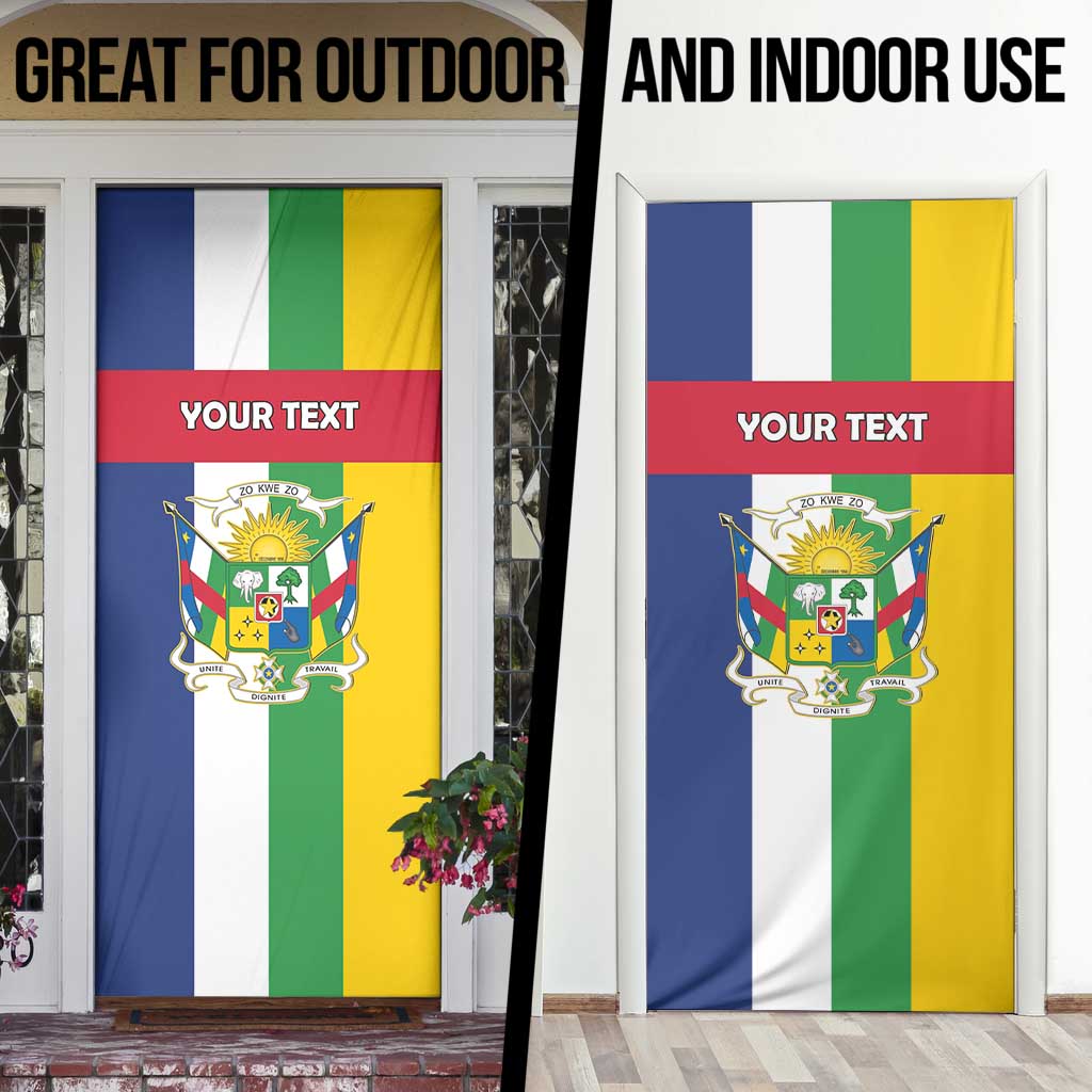 Personalized Central African Republic Door Cover Happy Republic Day - Wonder Print Shop