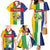 Personalized Central African Republic Family Matching Mermaid Dress and Hawaiian Shirt Happy Republic Day - Wonder Print Shop
