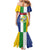 Personalized Central African Republic Family Matching Mermaid Dress and Hawaiian Shirt Happy Republic Day - Wonder Print Shop