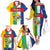 Personalized Central African Republic Family Matching Off The Shoulder Long Sleeve Dress and Hawaiian Shirt Happy Republic Day - Wonder Print Shop