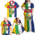 Personalized Central African Republic Family Matching Off Shoulder Maxi Dress and Hawaiian Shirt Happy Republic Day - Wonder Print Shop