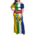 Personalized Central African Republic Family Matching Off Shoulder Maxi Dress and Hawaiian Shirt Happy Republic Day - Wonder Print Shop