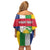 Personalized Central African Republic Family Matching Off Shoulder Short Dress and Hawaiian Shirt Happy Republic Day - Wonder Print Shop