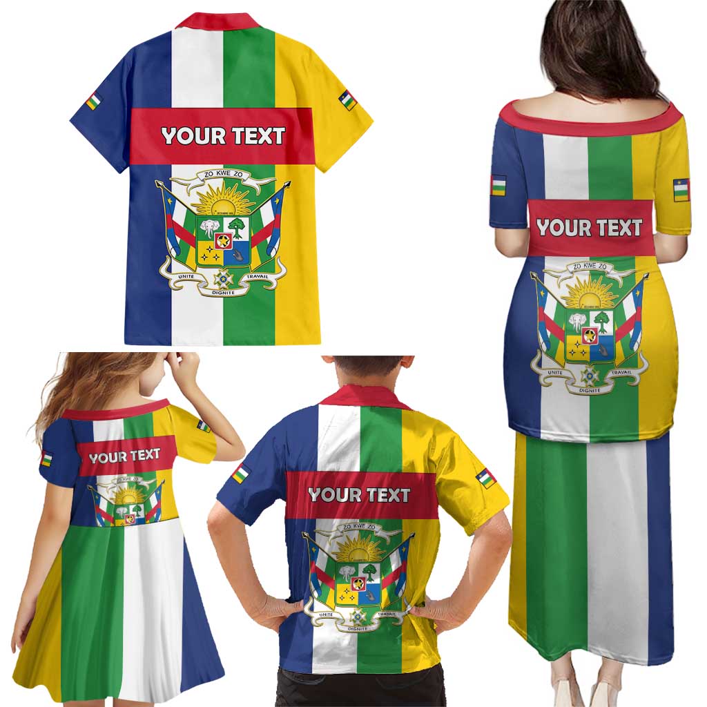 Personalized Central African Republic Family Matching Puletasi and Hawaiian Shirt Happy Republic Day - Wonder Print Shop