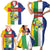 Personalized Central African Republic Family Matching Short Sleeve Bodycon Dress and Hawaiian Shirt Happy Republic Day - Wonder Print Shop