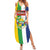 Personalized Central African Republic Family Matching Summer Maxi Dress and Hawaiian Shirt Happy Republic Day - Wonder Print Shop