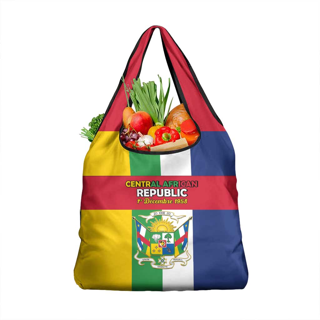Central African Republic Grocery Bag Happy Republic Day - Wonder Print Shop