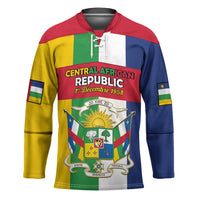 Personalized Central African Republic Hockey Jersey Happy Republic Day - Wonder Print Shop