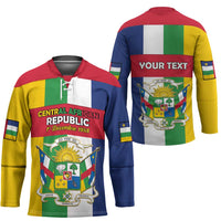 Personalized Central African Republic Hockey Jersey Happy Republic Day - Wonder Print Shop