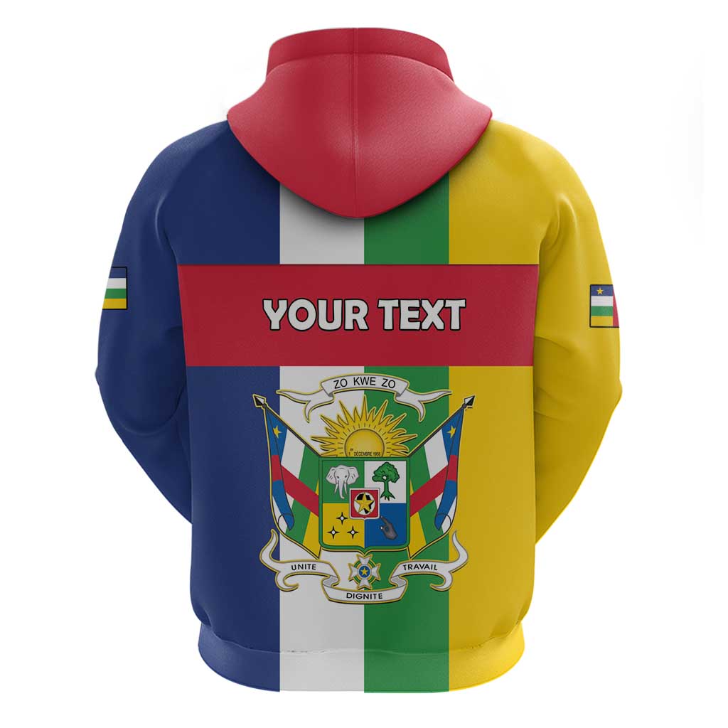 Personalized Central African Republic Hoodie Happy Republic Day - Wonder Print Shop