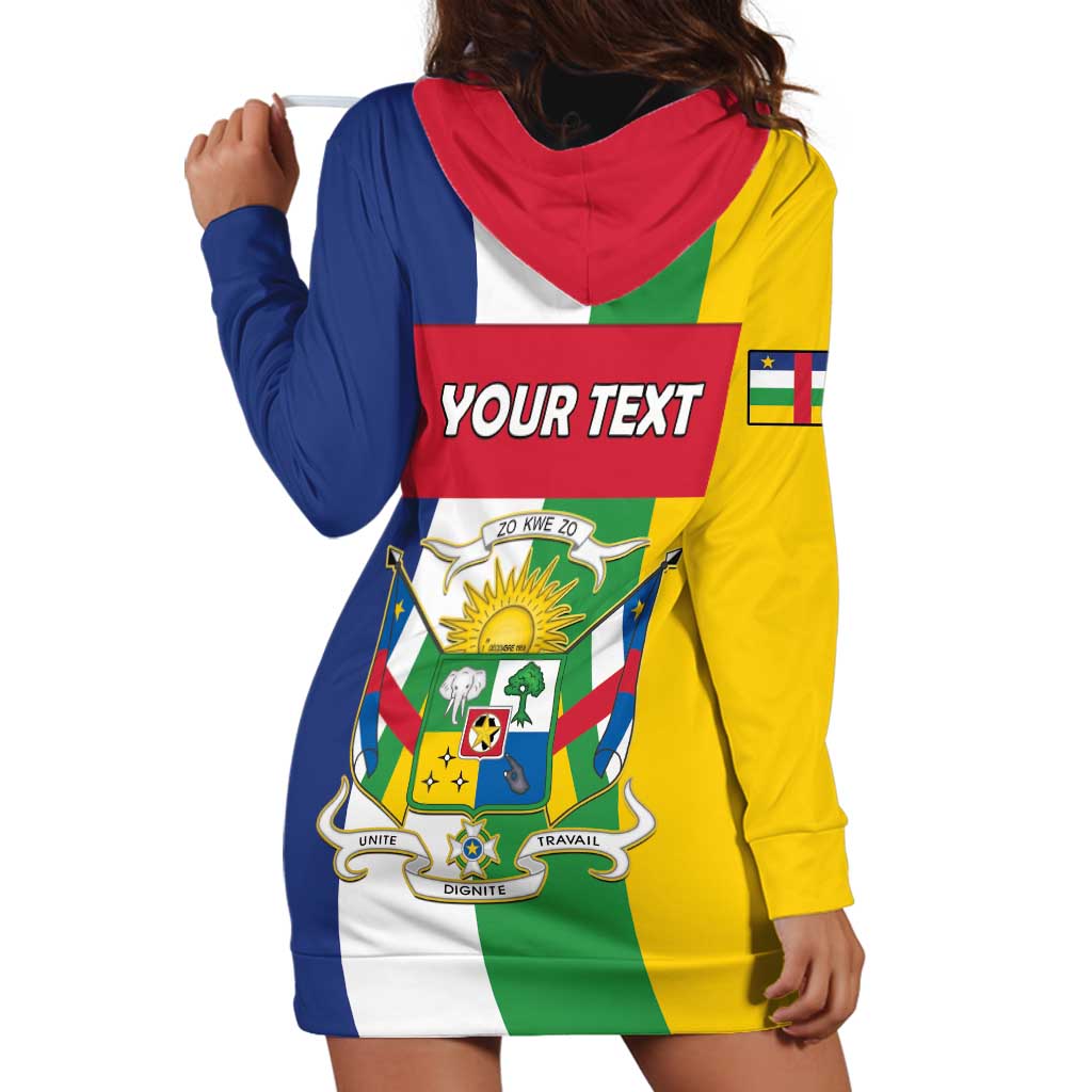 Personalized Central African Republic Hoodie Dress Happy Republic Day - Wonder Print Shop