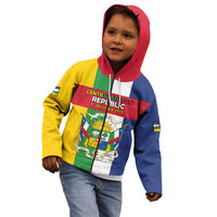 Personalized Central African Republic Kid Hoodie Happy Republic Day - Wonder Print Shop