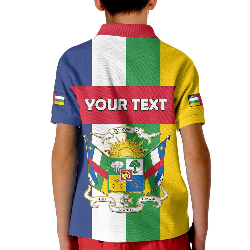 Personalized Central African Republic Kid Polo Shirt Happy Republic Day - Wonder Print Shop