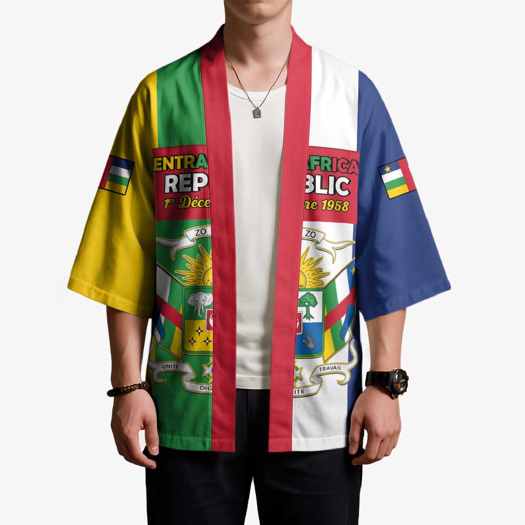 Personalized Central African Republic Kimono Happy Republic Day - Wonder Print Shop
