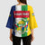 Personalized Central African Republic Kimono Sleeve Blouse Happy Republic Day - Wonder Print Shop