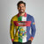 Personalized Central African Republic Long Sleeve Polo Shirt Happy Republic Day - Wonder Print Shop