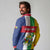 Personalized Central African Republic Long Sleeve Polo Shirt Happy Republic Day - Wonder Print Shop