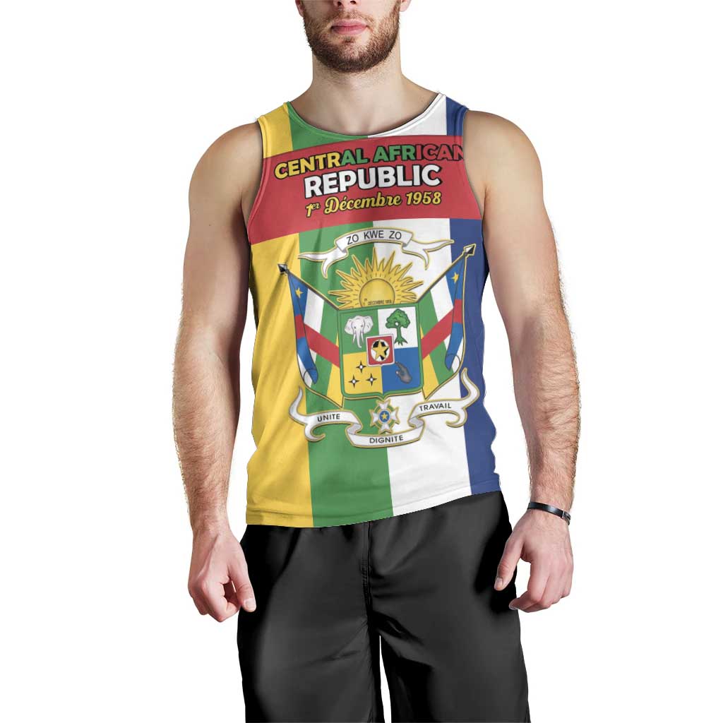 Personalized Central African Republic Men Tank Top Happy Republic Day - Wonder Print Shop