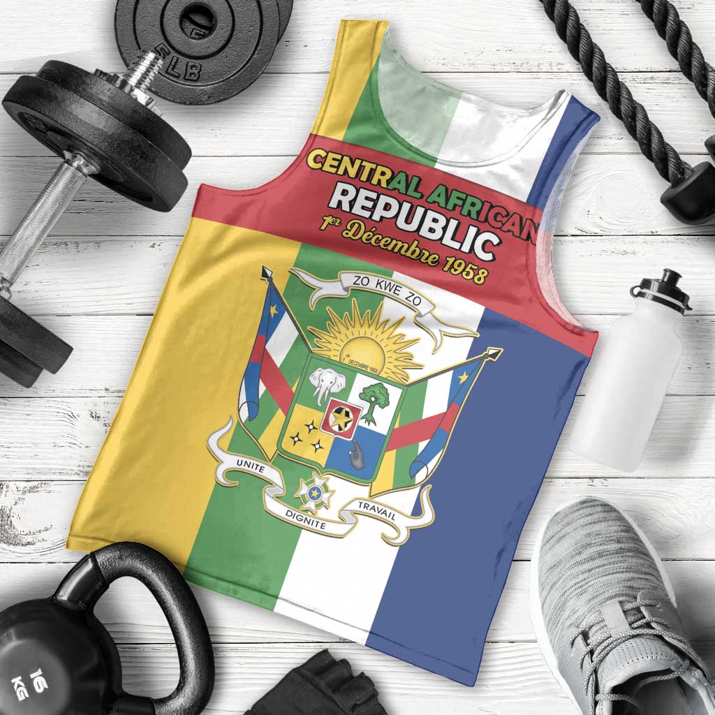 Personalized Central African Republic Men Tank Top Happy Republic Day - Wonder Print Shop
