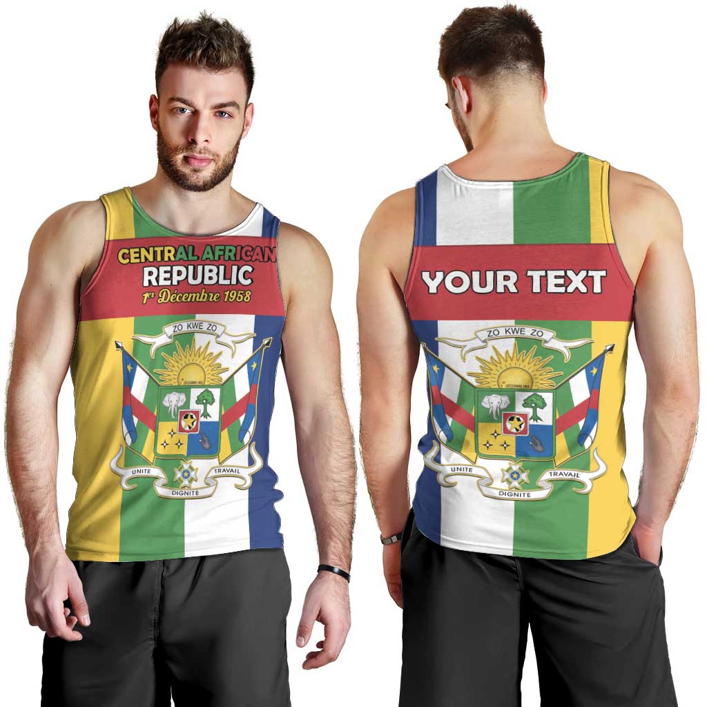 Personalized Central African Republic Men Tank Top Happy Republic Day - Wonder Print Shop