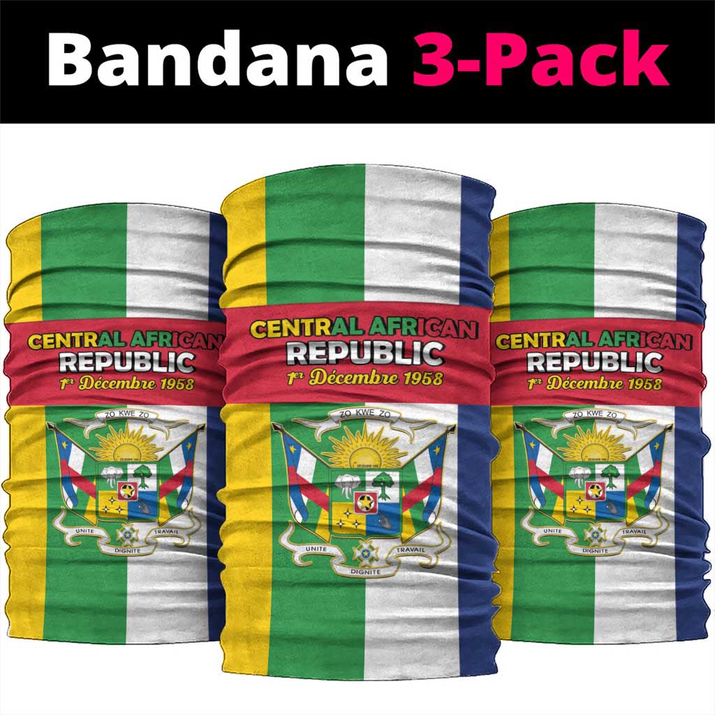 Central African Republic Neck Gaiter Happy Republic Day - Wonder Print Shop