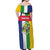 Personalized Central African Republic Off Shoulder Maxi Dress Happy Republic Day - Wonder Print Shop