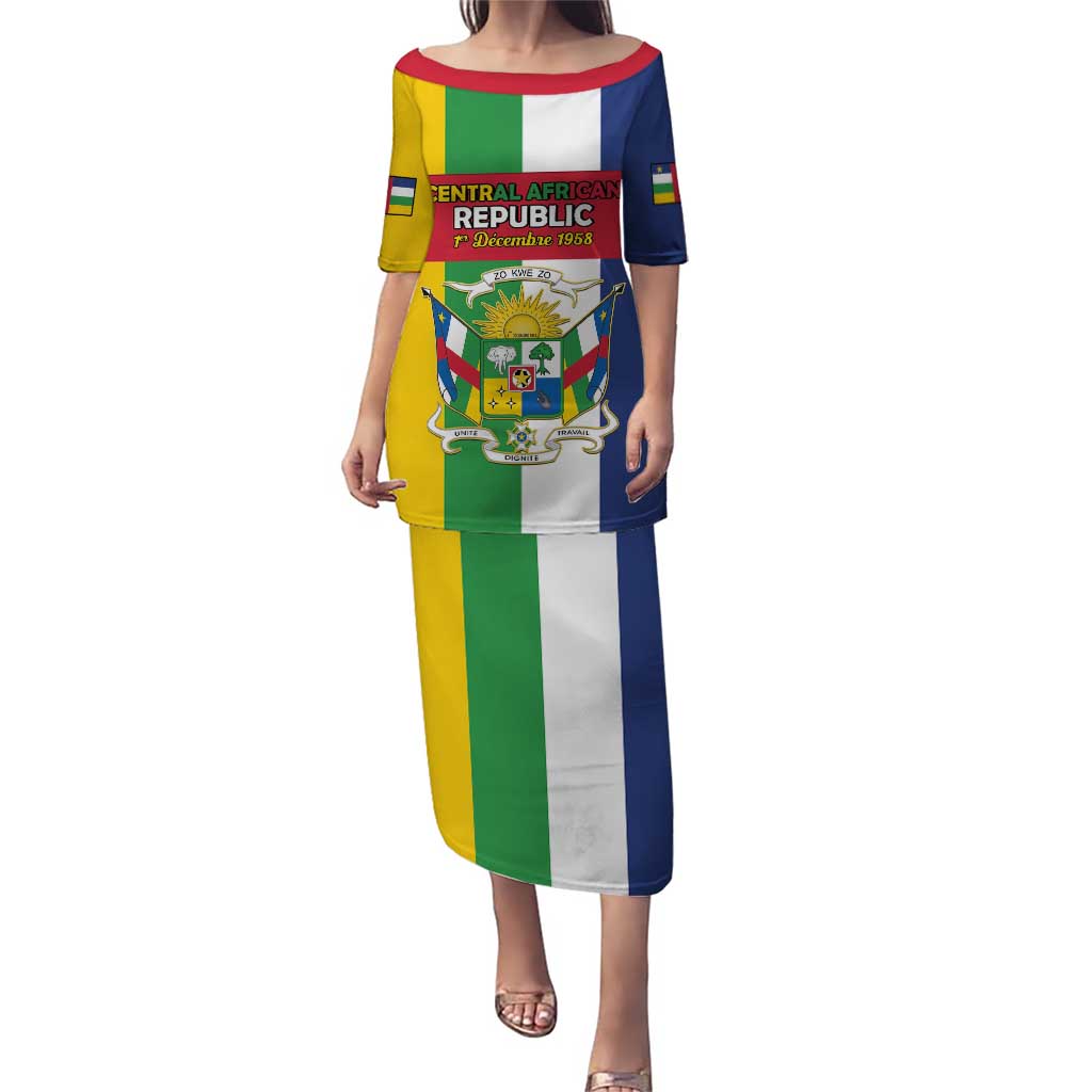 Personalized Central African Republic Puletasi Happy Republic Day - Wonder Print Shop