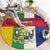 Central African Republic Round Carpet Happy Republic Day - Wonder Print Shop