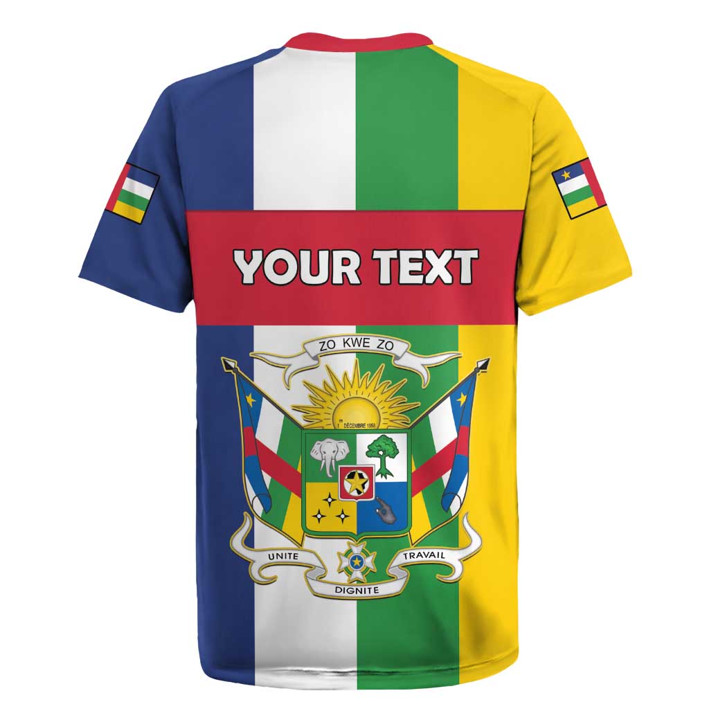 Personalized Central African Republic Rugby Jersey Happy Republic Day - Wonder Print Shop