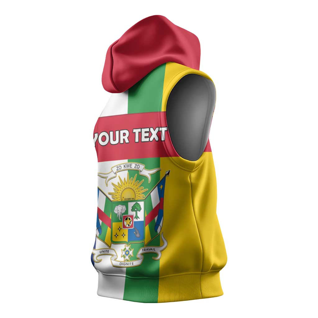 Personalized Central African Republic Sleeveless Hoodie Happy Republic Day - Wonder Print Shop