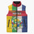 Personalized Central African Republic Sleeveless Puffer Jacket Happy Republic Day - Wonder Print Shop