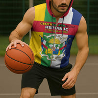 Personalized Central African Republic Sleeveless Zip Hoodie Happy Republic Day - Wonder Print Shop