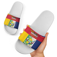Central African Republic Slide Sandals Happy Republic Day - Wonder Print Shop