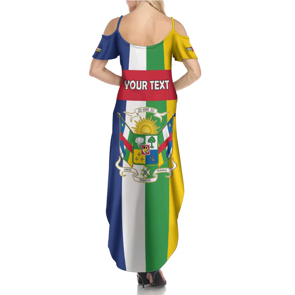 Personalized Central African Republic Summer Maxi Dress Happy Republic Day - Wonder Print Shop