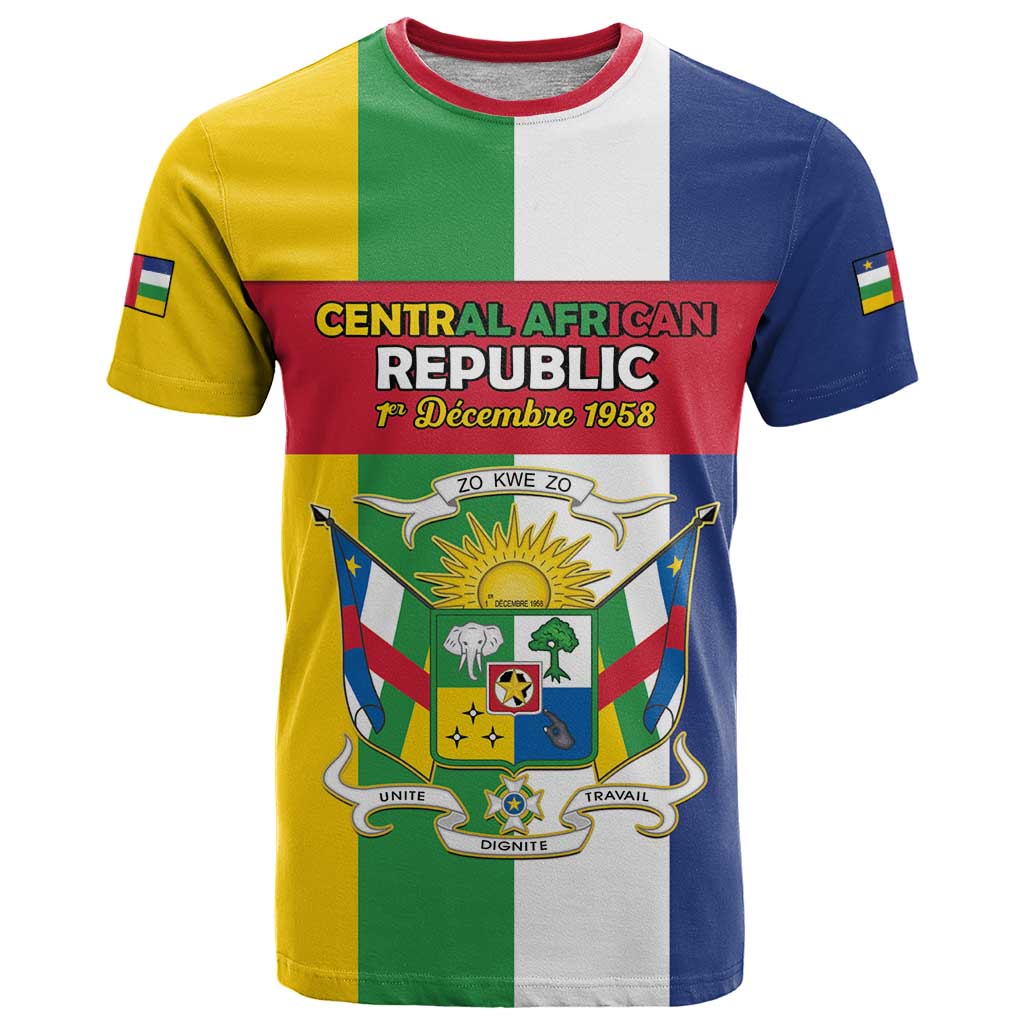 Personalized Central African Republic T Shirt Happy Republic Day - Wonder Print Shop