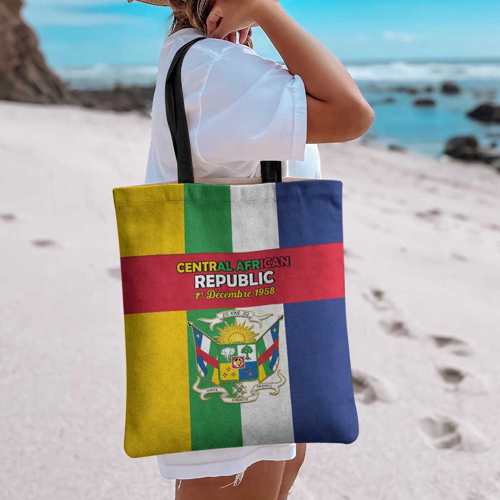 Central African Republic Tote Bag Happy Republic Day - Wonder Print Shop