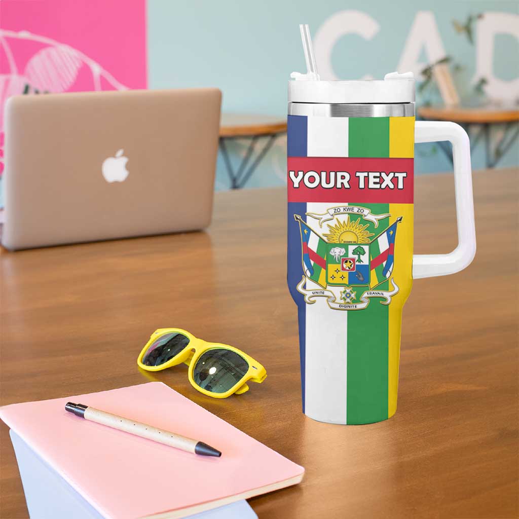 Personalized Central African Republic Tumbler With Handle Happy Republic Day - Wonder Print Shop