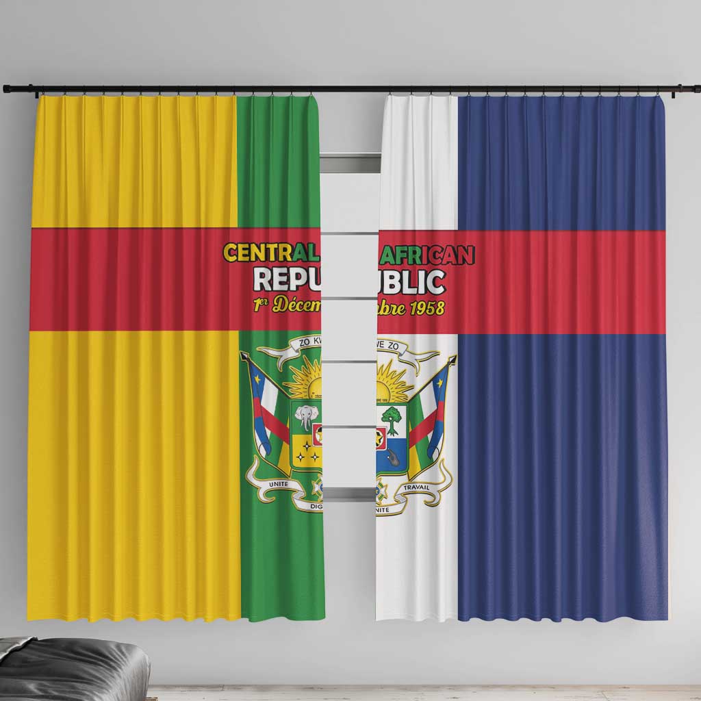 Central African Republic Window Curtain Happy Republic Day - Wonder Print Shop