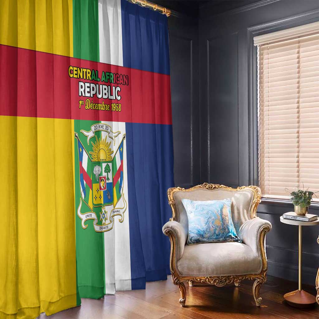 Central African Republic Window Curtain Happy Republic Day - Wonder Print Shop