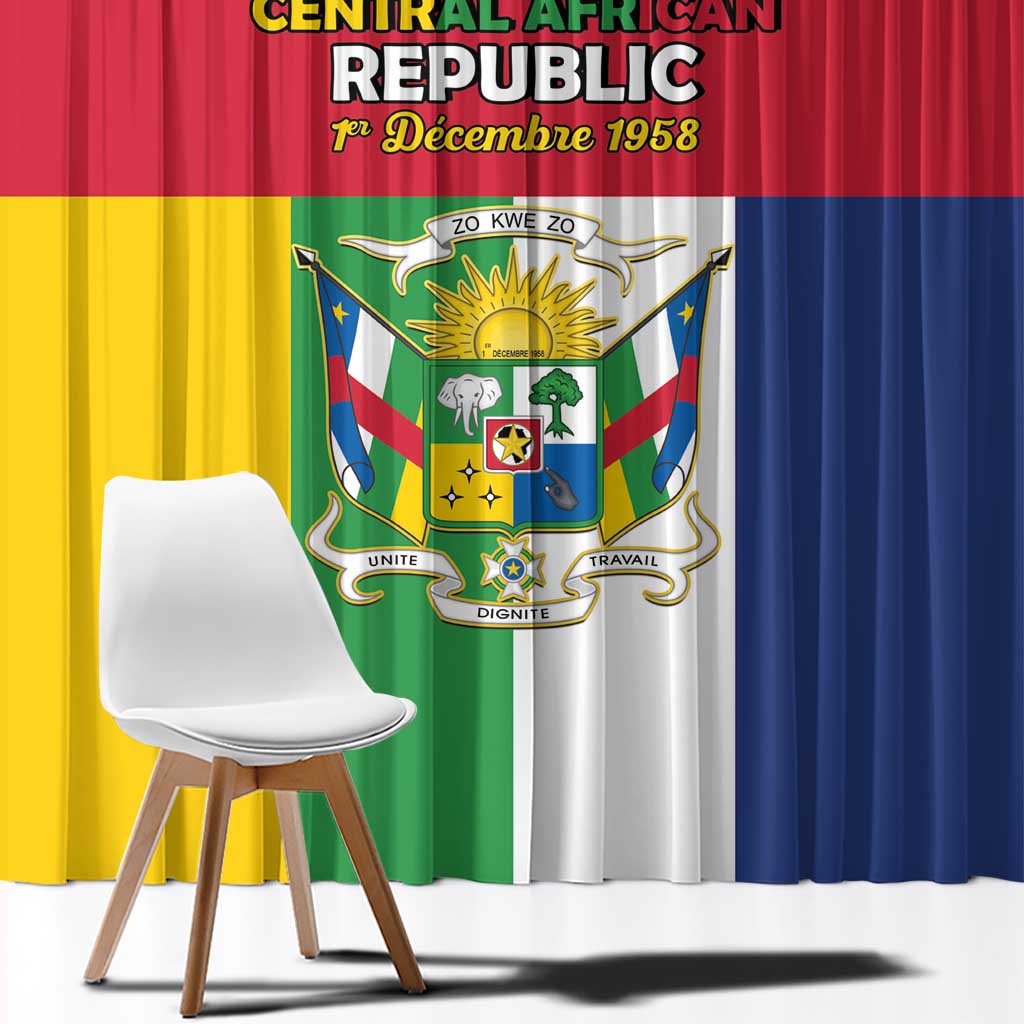 Central African Republic Window Curtain Happy Republic Day - Wonder Print Shop