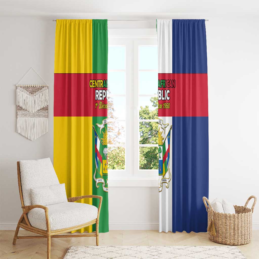 Central African Republic Window Curtain Happy Republic Day - Wonder Print Shop
