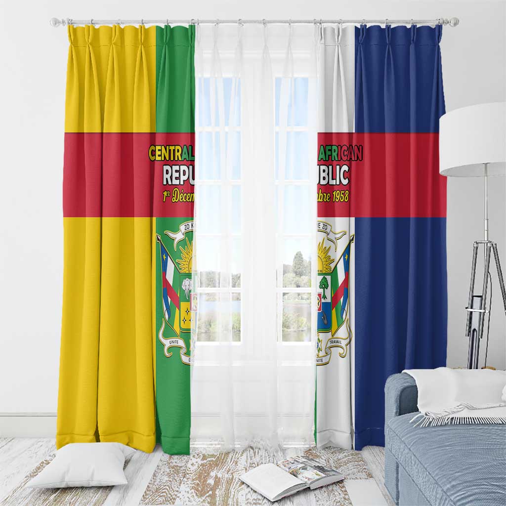 Central African Republic Window Curtain Happy Republic Day - Wonder Print Shop