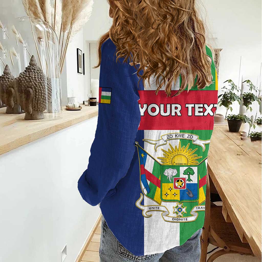 Personalized Central African Republic Women Casual Shirt Happy Republic Day - Wonder Print Shop