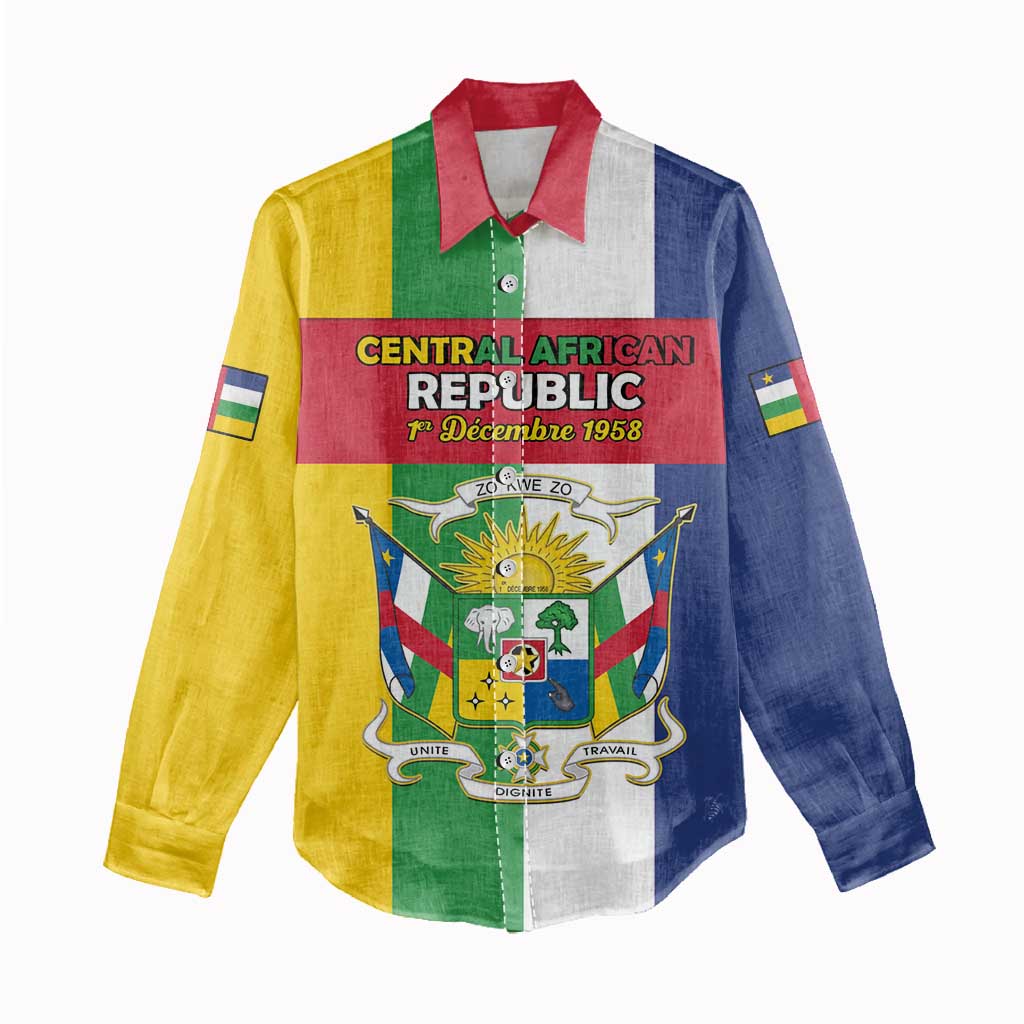 Personalized Central African Republic Women Casual Shirt Happy Republic Day - Wonder Print Shop