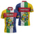 Personalized Central African Republic Zipper Polo Shirt Happy Republic Day - Wonder Print Shop
