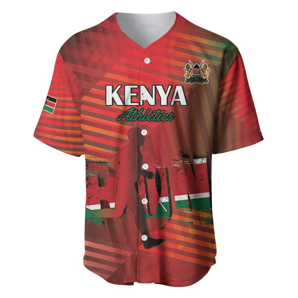 Kenya Athletics Baseball Jersey Run Faster - Wonder Print Shop