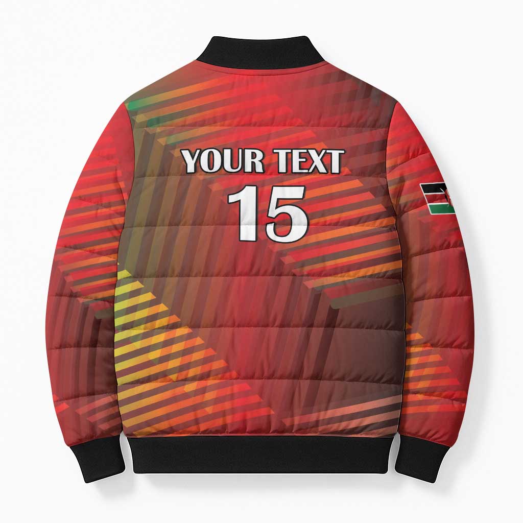Kenya Athletics Bomber Puffer Jacket Run Faster - Wonder Print Shop