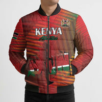Kenya Athletics Bomber Puffer Jacket Run Faster - Wonder Print Shop