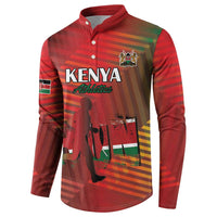 Kenya Athletics Button Sweatshirt Run Faster - Wonder Print Shop