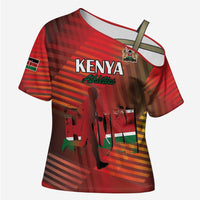Kenya Athletics Cross Shoulder Shirt Run Faster - Wonder Print Shop